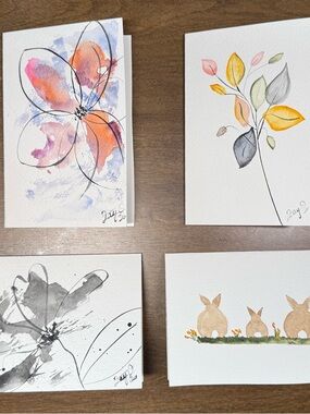 Original, Signed Watercolor Cards